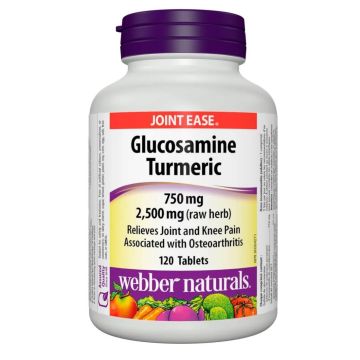 Глюкозамин и куркума х120 таблетки Webber Naturals