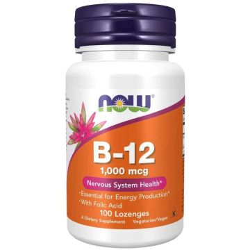 Витамин B-12 1000 mcg х100 дражета Now Foods