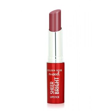 Golden Rose Mood Sheer Bright Червило за устни със сияен завършек х3,5 грама, 107 Mood Mauve