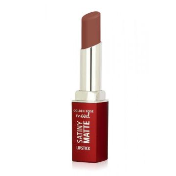 Golden Rose Mood Satiny Matte Червило за устни със сатенен матов завършек х3,5 грама, 02 Velvet Taupe