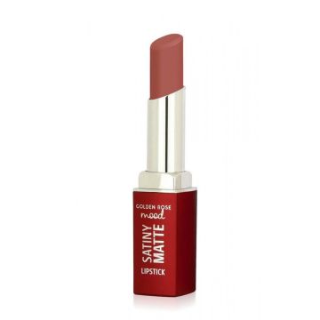 Golden Rose Mood Satiny Matte Червило за устни със сатенен матов завършек х3,5 грама, 03 Nude Rose