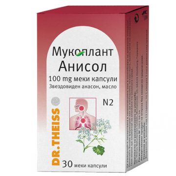 Dr. Theiss Мукоплант Анисол при суха кашлица с гъст и вискозен секрет x30 капсули