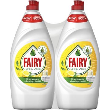 Fairy Lemon Препарат за съдове с аромат на лимон 2х750 мл