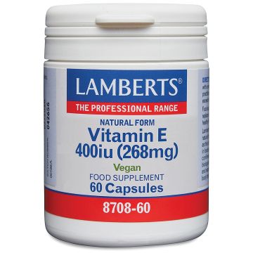 Витамин Е 400 IU (268 mg) х60 капсули Lamberts