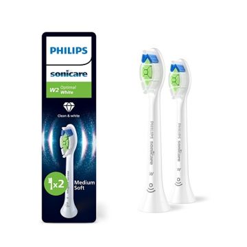 Philips Sonicare HX6062 Стандартни глави за звукова четка за зъби,  Бели х2 броя