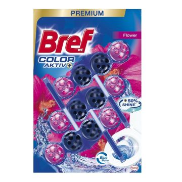 Bref Color Active Flower Твърдо тоалетно блокче 3x50 грама