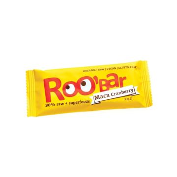 Roobar Maca Cranberry Био суров десерт с мака и червена боровинка x30 грама
