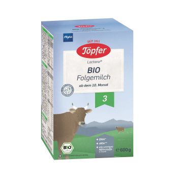 Topfer Lactana Bio 3 Преходно био мляко с 4 вида Бифидобактерии, DHA и ARA от 10-ия месец x600 грама