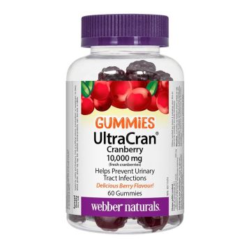 Gummies UltraCran Червена боровинка 10000 mg х60  желирани таблетки Webber Naturals