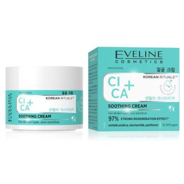 Eveline Korean Rituals Cica+ Успокояващ дневен и нощен крем за лице х50 мл
