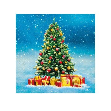 PAW Christmas tree Gifts Трипластови салфетки x20 броя