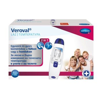 Hartmann Veroval 2in1 Инфрачервен термометър за измерване на температурата на челото и в ухото