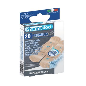 Pharmadoct Premium Водоустойчиви пластири с антисептична подложка с размер 7х2 см x20 броя