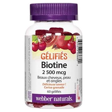 Биотин Гъмис 2500 мкг x60 желирани таблетки Webber Naturals