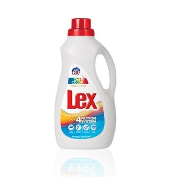 Lex  Color 2in1 Концентриран перилен препарат за цветни тъкани x1.1 л, 20 пранета