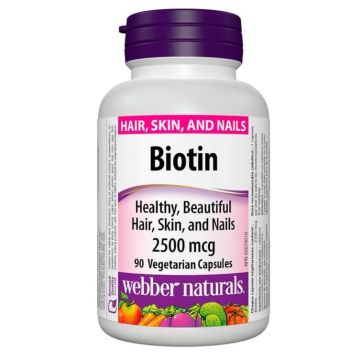 Биотин 2500 µg х90 капсули Webber Naturals
