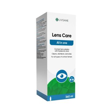 Livsane Разтвор и контейнер за контактни лещи x360 мл