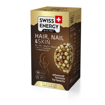 Коса, кожа и нокти Витаминна формула за красота х30 капсули Swiss Energy