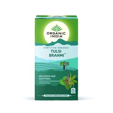 Tulsi Brahmi Органичен чай тулси  Брахми x25 броя филтърни торбички Organic India