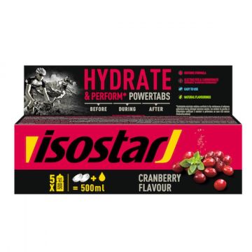 Hydrate & Perform Powertabs Изотонична формула х10 ефервесцентни таблетки Isostar