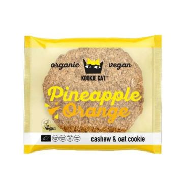 Kookie Cat Pineapple Orange Био веган курабийка с ананас и портокал x50 грама