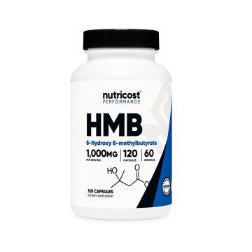 HMB Бета-хидрокси-бета-метилбутират 500 mg х120 капсули Nutricost