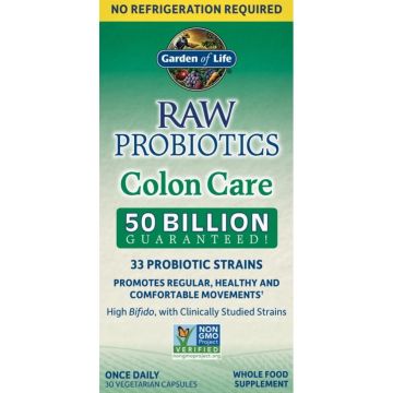 RAW Probiotics Colon Care Пробиотик за храносмилателно здраве х30 капсули Garden of Life