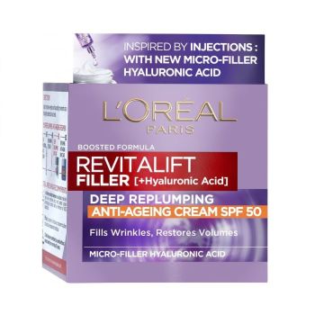 Loreal Paris Revitalift Filler HA Дневен анти-ейдж крем за лице с хиалуронова киселина SPF50 x50 мл