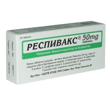 Респивакс Имуностимулатор 50 мг х30 таблетки