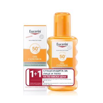 Eucerin Oil Control SPF50+ Комплект Слънцезащита за лице и тяло