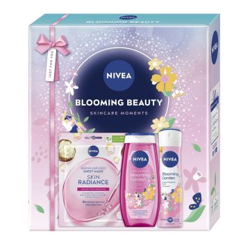Nivea Blooming Beauty Промо комплект за жени Маска за лице, душ гел и дезодорант