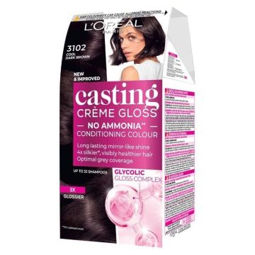 Loreal Paris Casting Creme Gloss Безамонячна боя за коса x120 мл, 3102 Cool Dark Brown