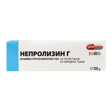 Непролизин Г Протеолитичен гел за почистване на увредена тъкан х20 грама Grow Pharma
