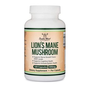 Лъвска грива за невропротекция и мозъчна функция 500 mg х120 капсули Double Wood