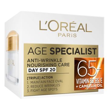 Loreal Paris Age Specialist 65+ Подхранващ дневен крем за лице против бръчки x50 мл