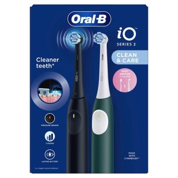 Oral-B Промо комплект iO Series 2 Електрическа четка за зъби, Black + Green