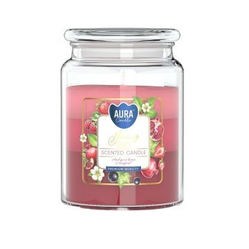 Bispol Aura Ароматна свещ с аромат на вкусни плодове х500 грама