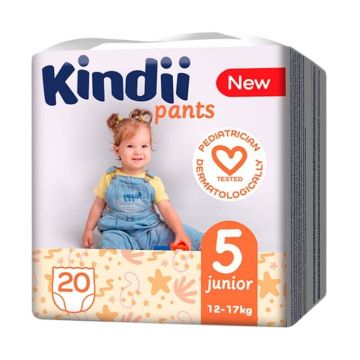 Kindii Pants 5 Junior Бебешки пелени тип гащички за деца от 12 до 17 кг x20 броя