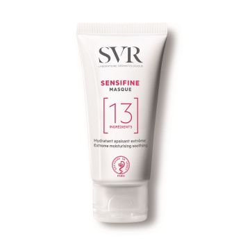 SVR Sensifine Успокояваща и хидратираща маска за лице за чувствителна и нетолерантна кожа x50 мл