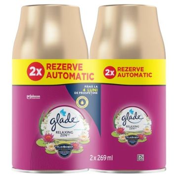 Glade Relaxing Zen Пълнител за ароматизатор за стая с аромат на релакс 2x269 мл