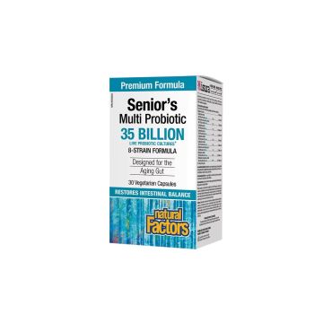 Senior’s Multi Probiotic Мултипробиотик за възрастни 35 млрд. активни пробиотици, 8 щама х 30 капсули Natural Factors