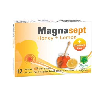 Магнасепт Мед и лимон х12 пастила Magnalabs