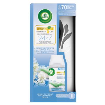 Air Wick Freshmatic Auto Spray Cool Linen & White Lilac Автоматичен ароматизатор спрей