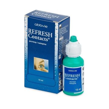 Refresh Contacts Разтвор за смазване и овлажняване на контактни лещи х15 мл, Abbovie