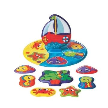 PlayGro Пъзел за баня Платноходка, 6м+