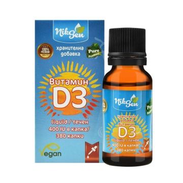 Витамин D3, течен, 400 IU x20 мл, Niksen