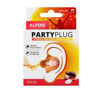 Alpine PartyPlug Тапи за уши за парти, концерт или фестивал х1 чифт