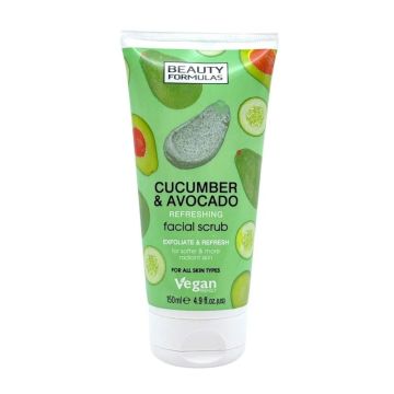 Beauty Formulas Cucumber & Avocado Скраб за лице с краставица и авокадо х150 мл