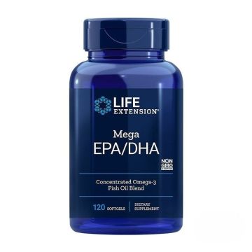 Mega EPA DHA Омега-3 от рибено масло х120 софтгел капсули Life Extension