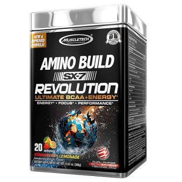 Muscletech Amino Build SX-7 Revolution BCAA+ С вкус на ягодова лимонада х388 грама